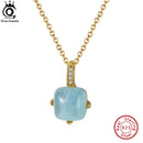 Collier aigue-marine