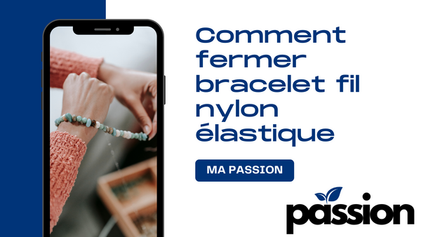 comment fermer bracelet fil nylon élastique