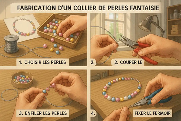 collier de perles fantaisie