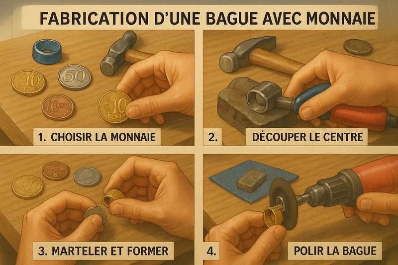 Tuto fabrication d'une bague avec monnaie