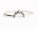 Round Black Diamond Crown Wedding Ring