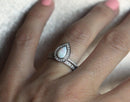 Round White Diamond Eternity Wedding Band with square texture and main ring