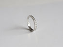 Round White Diamond Eternity Wedding Band with square texture