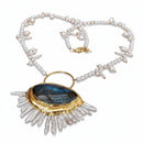 Pendentif labradorite bleue