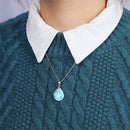 Pendentif larimar argent