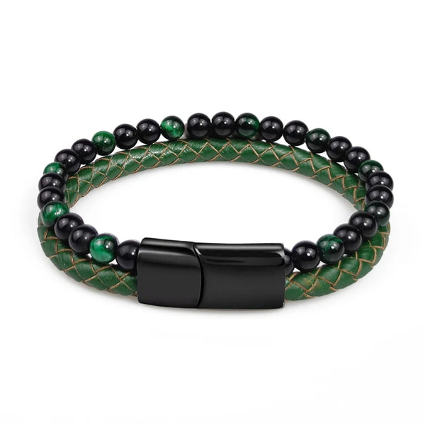 Bracelet vert homme