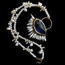 Pendentif labradorite bleue