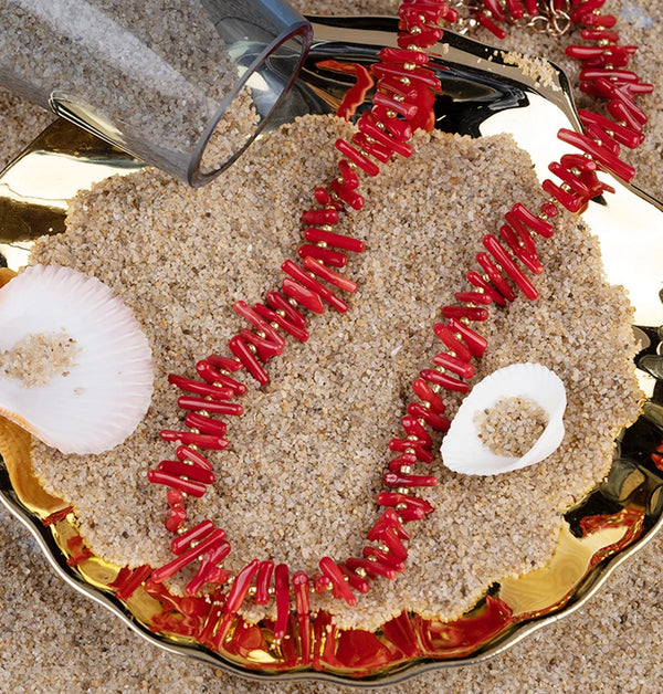 Collier corail rouge