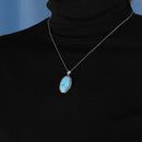 collier larimar argent