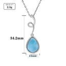 Pendentif en argent et pierre larimar femme