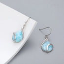 Larimar boucles d'oreilles