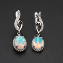 Boucle d oreille en opale naturelle