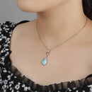 Pendentif en argent et pierre larimar femme