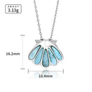 Collier larimar coquillage