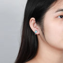 Boucle d'oreille larimar coeur