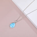 Pendentif larimar argent