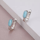 Boucle d'oreille larimar