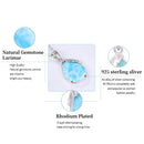 Pendentif larimar argent