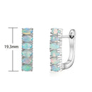 Boucle d'oreille opale 925 argent
