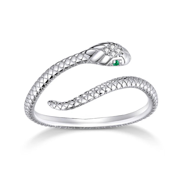 Bague argent serpent