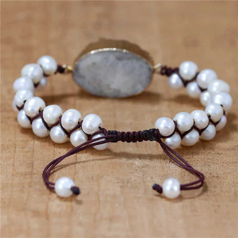 Bracelet macramé perle