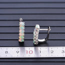 Boucle d'oreille opale 925 argent
