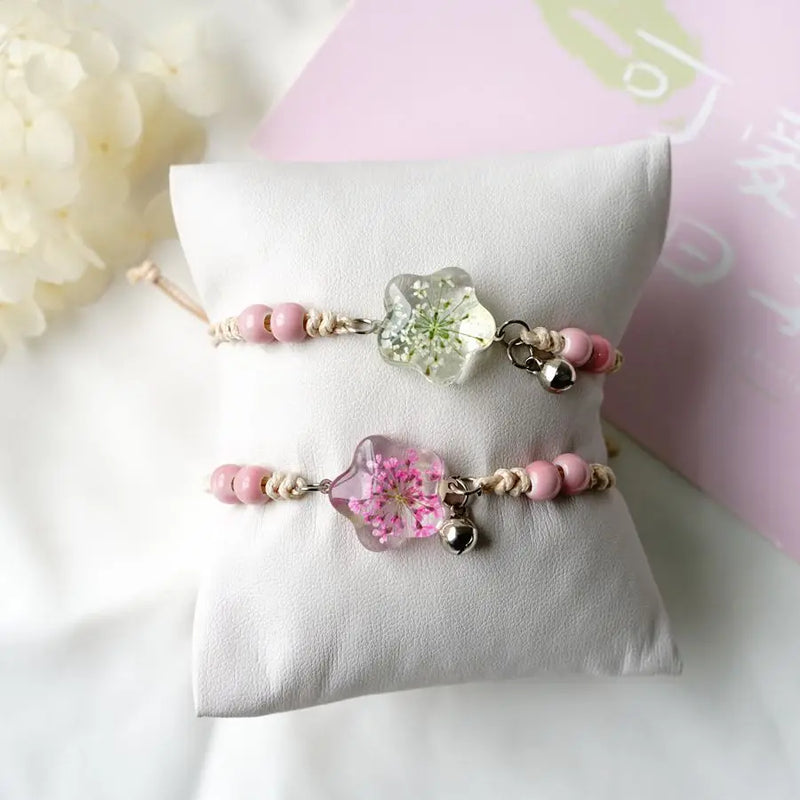 Bracelet fleurs sechees