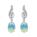 Boucle d oreille en opale naturelle