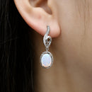 Boucle d oreille en opale naturelle