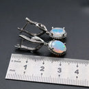 Boucle d oreille en opale naturelle