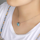 Collier larimar coquillage