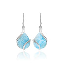 Larimar boucles d'oreilles