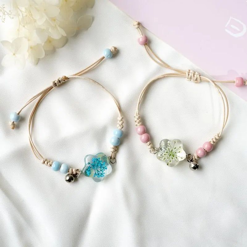 Bracelet fleurs sechees