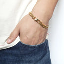 Bracelet plaqué or homme