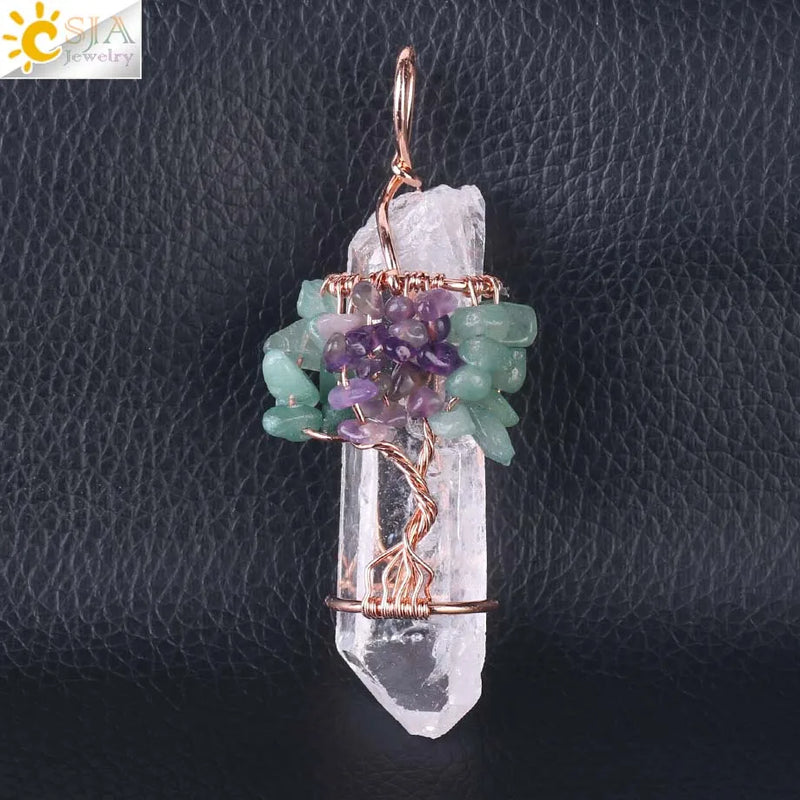 Cristal de roche pendentif