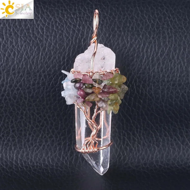 Cristal de roche pendentif