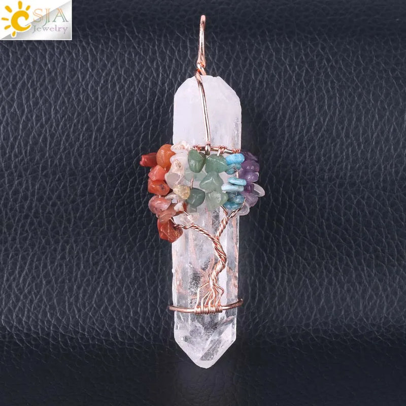 Cristal de roche pendentif