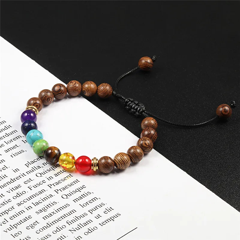 Bracelet 7 chakras vraies pierres