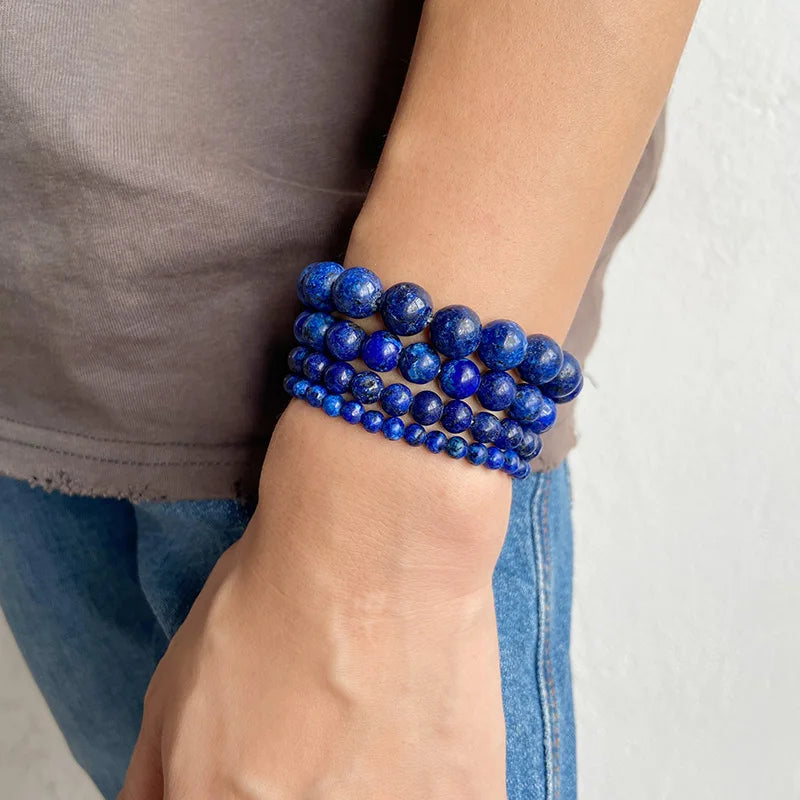 Bracelet lapis lazuli homme