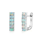Boucle d'oreille opale 925 argent