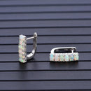 Boucle d'oreille opale 925 argent