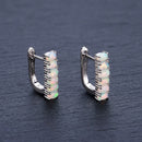 Boucle d'oreille opale 925 argent
