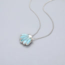 Collier larimar coquillage