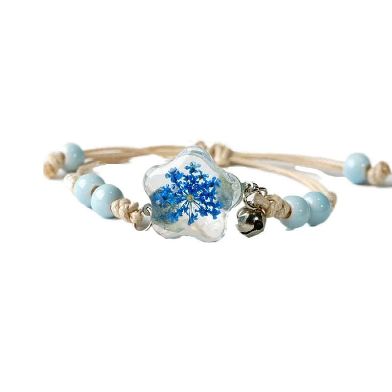 Bracelet fleurs sechees