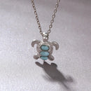 Pendentif tortue avec pierre larimar