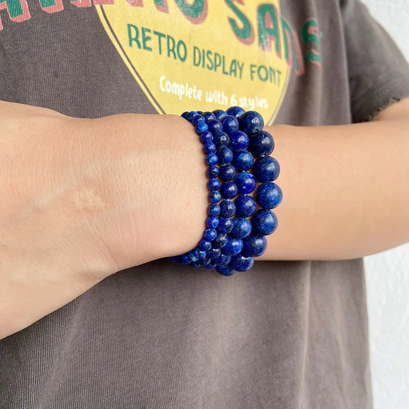 Bracelet lapis lazuli homme