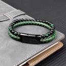 Bracelet vert homme