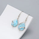 Larimar boucles d'oreilles