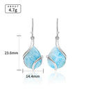 Larimar boucles d'oreilles