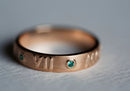 Jordan Rose Gold Wedding Ring, Roman Numerals Ring-Capucinne